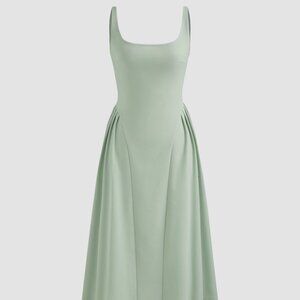 Square Neck Midi Dress Small